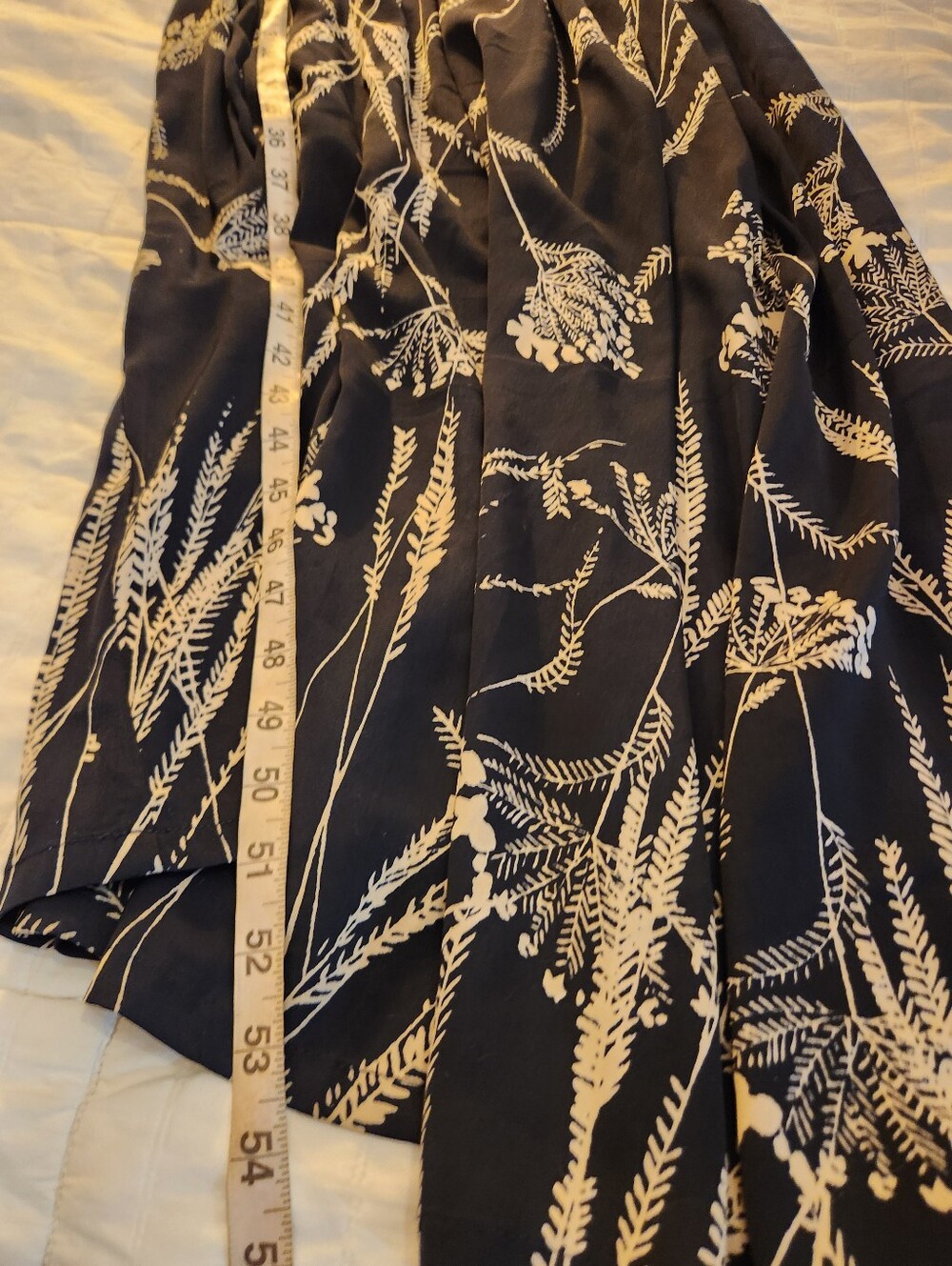 Banana Republic Maxi Petite Navy Floral Print Dress - Blue and Cream - Picture 12 of 12